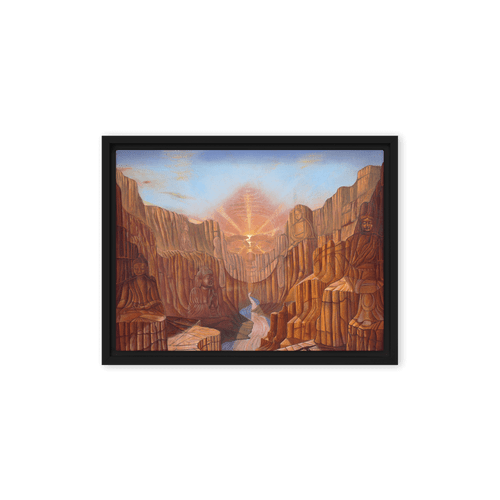 Dawn of Consciousness - Energy Art by Matthew Smith - Framed Canvas Print
