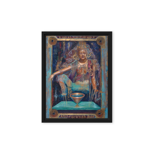 Quan Yin Dream - Energy Art by Matthew Smith - Framed Canvas Print
