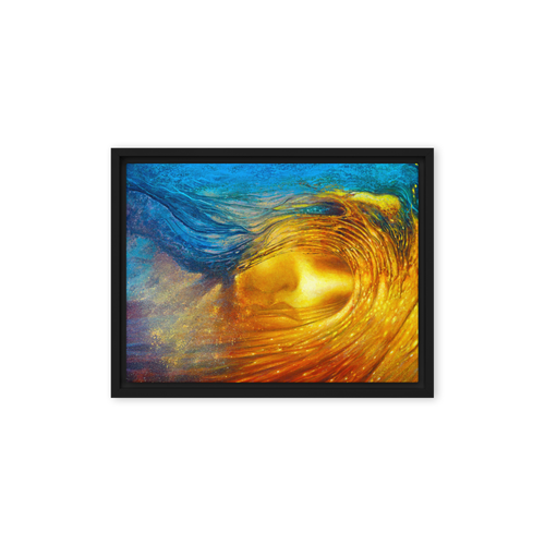 Wave of Thought - Energy Art by Matthew Smith - Framed Canvas Print
