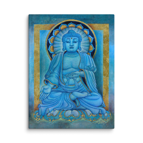 Blue Buddha - Energy Art by Matthew Smith - Unframed Canvas Print