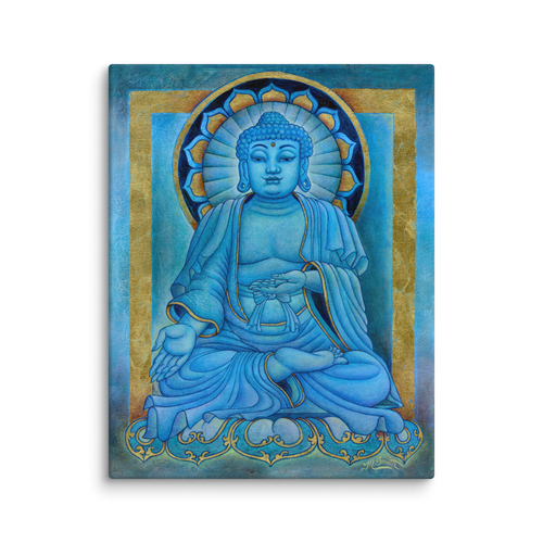 Blue Buddha - Energy Art by Matthew Smith - Unframed Canvas Print