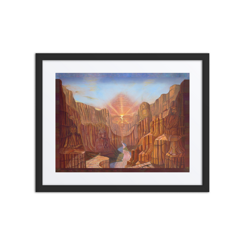Dawn of Consciousness - Energy Art by Matthew Smith - Framed Paper Print with Mat