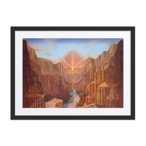 Dawn of Consciousness - Energy Art by Matthew Smith - Framed Paper Print with Mat