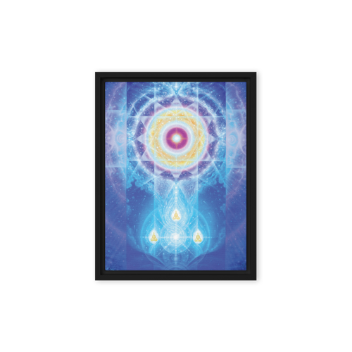 LifeParticle Sun | Al Choi Energy Art | Framed Canvas Print