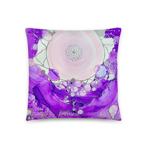 Crown Chakra Throw Pillow by Rebecca Bond