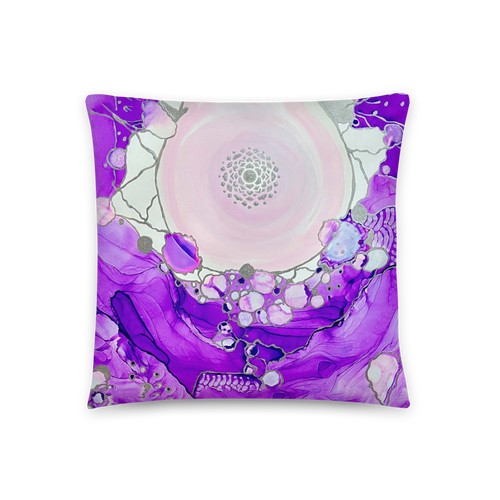 Crown Chakra Throw Pillow by Rebecca Bond