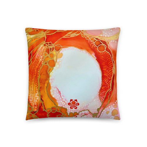 Sacral Chakra Throw Pillow by Rebecca Bond