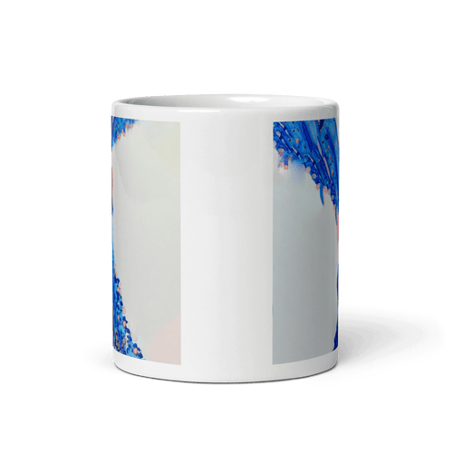 SERAPH White Glossy Ceramic Mug - Energy Art by Rebecca Bond