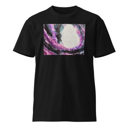 BEYOND THE PERIPHERY Unisex Premium Cotton T-shirt Energy Art by Rebecca Bond - Dark