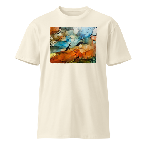 DESERT LANDSCAPE Unisex Premium Cotton T-shirt Energy Art by Rebecca Bond - Light