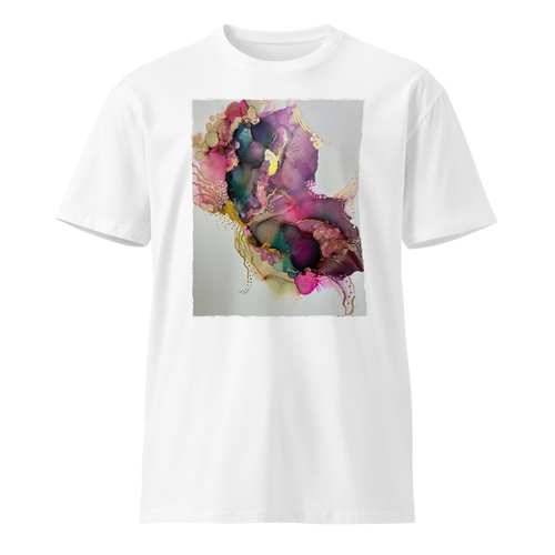 IN BLOOM Unisex Premium Cotton T-shirt Energy Art by Rebecca Bond -  Light