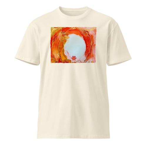 SACRAL CHAKRA Unisex Premium Cotton T-shirt Energy Art by Rebecca Bond - Light