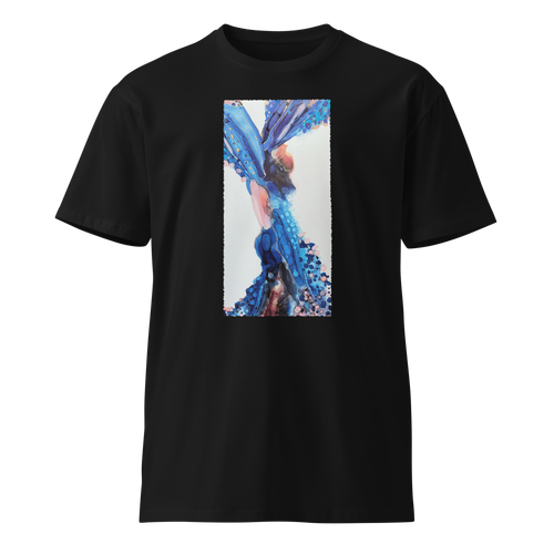 SERAPH Unisex Premium Cotton T-shirt Energy Art by Rebecca Bond - Dark
