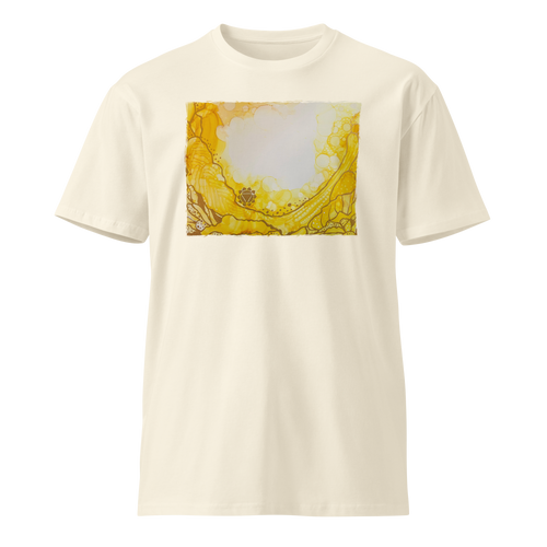 SOLAR PLEXUS CHAKRA Unisex Premium Cotton T-shirt Energy Art by Rebecca Bond - Light
