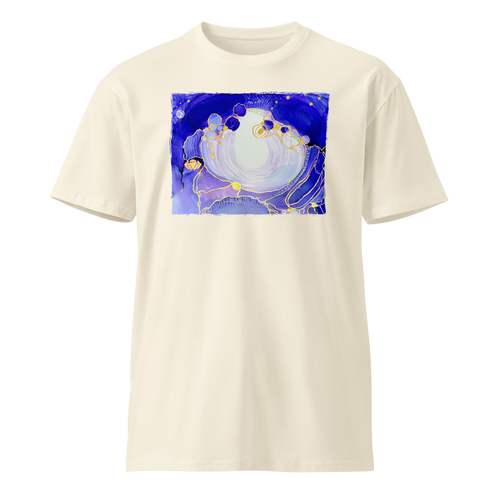 THIRD EYE CHAKRA Unisex Premium Cotton T-shirt Energy Art by Rebecca Bond - Light
