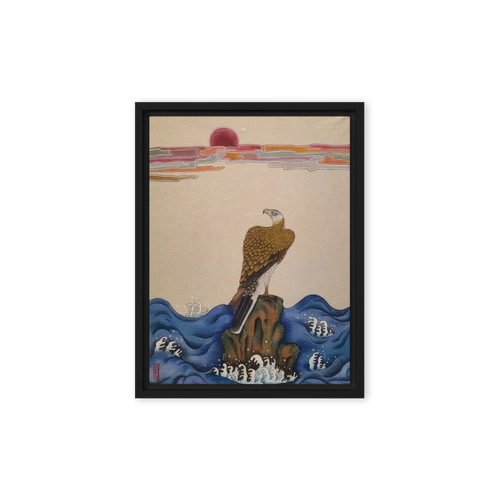 The Gaze of Awareness - Energy Art by Yesang Lee - Framed Canvas Print