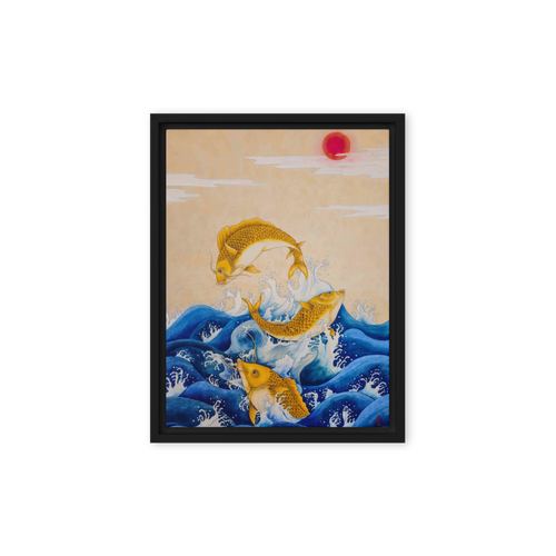 Ascending Energy - Energy Art by Yesang Lee - Framed Canvas Print