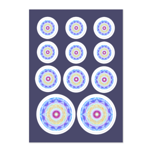 LifeParticle Sun Round Sticker Sheet