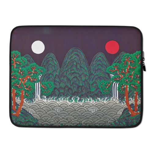 The Sun, the Moon, and the Five Peaks - Energy Art by Meekyung Shin - Laptop Sleeve