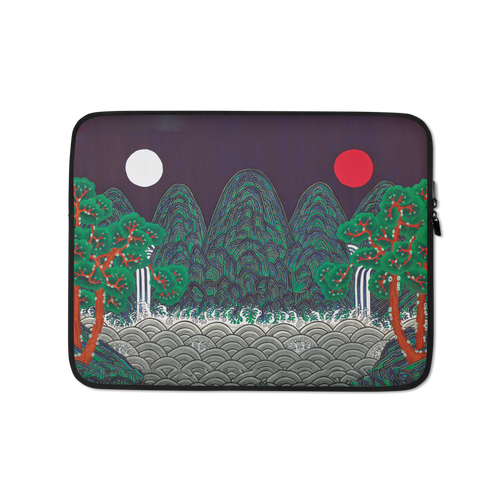 The Sun, the Moon, and the Five Peaks - Energy Art by Meekyung Shin - Laptop Sleeve