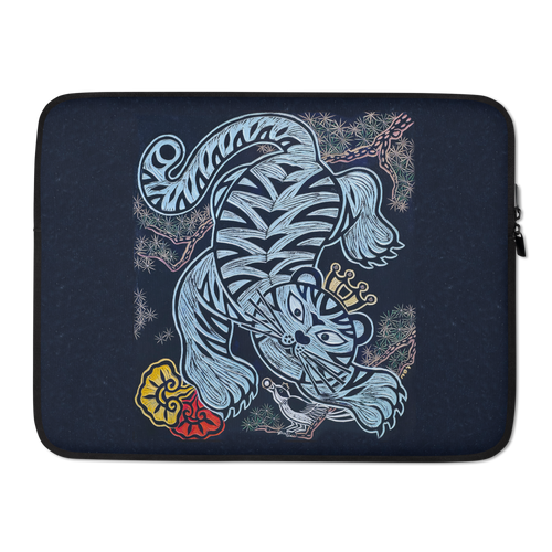 The Tiger Heralds Good Fortune Laptop Sleeve by Meekyung Shin