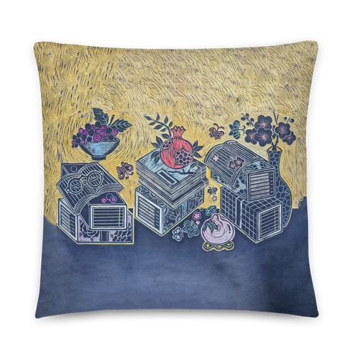 Blessings Upon Blessings 2504 Throw Pillow by Meekyung Shin
