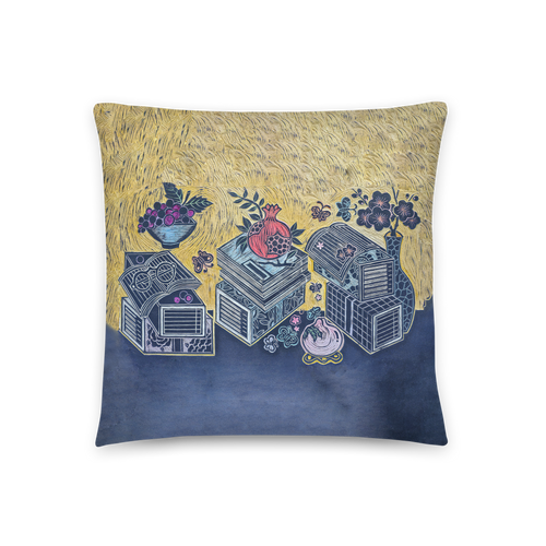 Blessings Upon Blessings 2504 Throw Pillow by Meekyung Shin