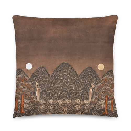 Where Night and Day Coexist Throw Pillow by Meekyung Shin