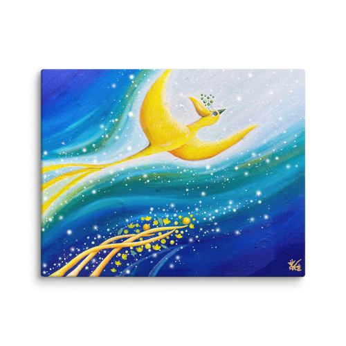 Bird of the Soul  #26-1 - Energy Art by Jisu Han - Unframed Canvas Print