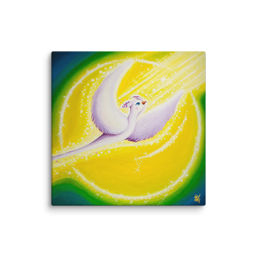 Bird of the Soul  #28 - Energy Art by Jisu Han - Unframed Canvas Print