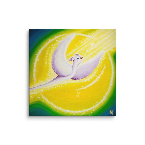 Bird of the Soul  #28 - Energy Art by Jisu Han - Unframed Canvas Print