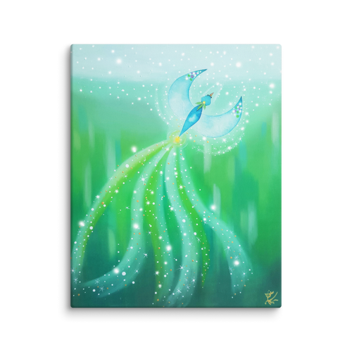 Bird of the Soul #21 - Energy Art by Jisu Han - Unframed Canvas Print