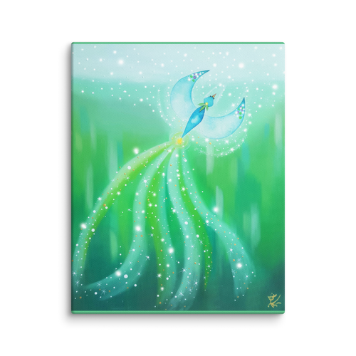 Bird of the Soul #21 - Energy Art by Jisu Han - Unframed Canvas Print