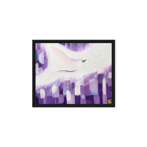 Bird of the Soul  #8 - Energy Art by Jisu Han - Framed Canvas Print