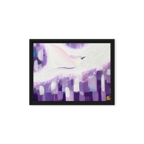 Bird of the Soul  #8 - Energy Art by Jisu Han - Framed Canvas Print