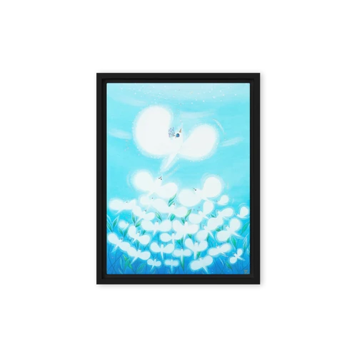 Bird of the Soul  #13-2 - Energy Art by Jisu Han - Framed Canvas Print