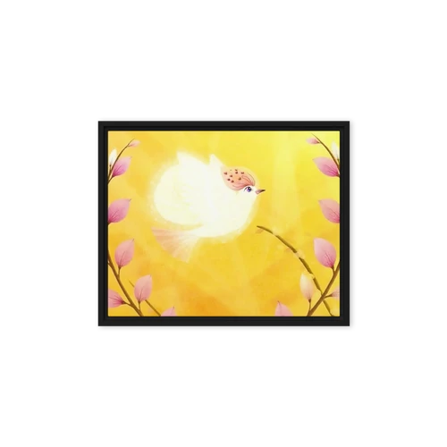 Bird of the Soul  #27 - Energy Art by Jisu Han - Framed Canvas Print