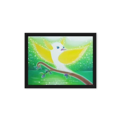 Bird of the Soul #11 - Energy Art by Jisu Han - Framed Canvas Print