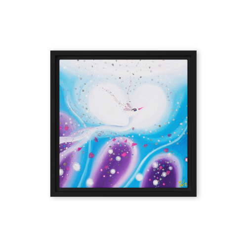 Bird of the Soul #15-1 - Energy Art by Jisu Han - Framed Canvas Print