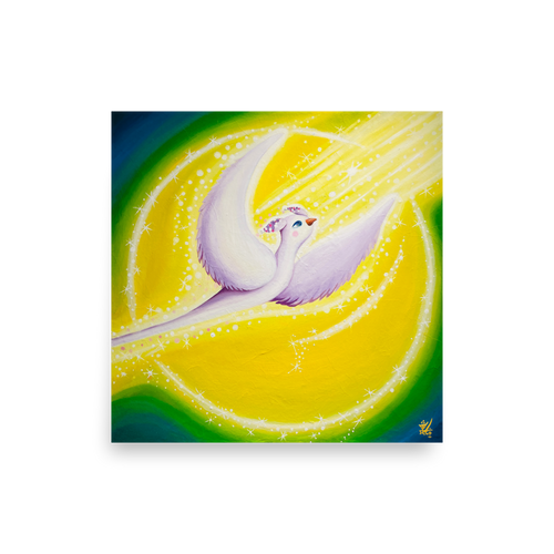 Bird of the Soul  #28 - Energy Art by Jisu Han - Unframed Paper Print