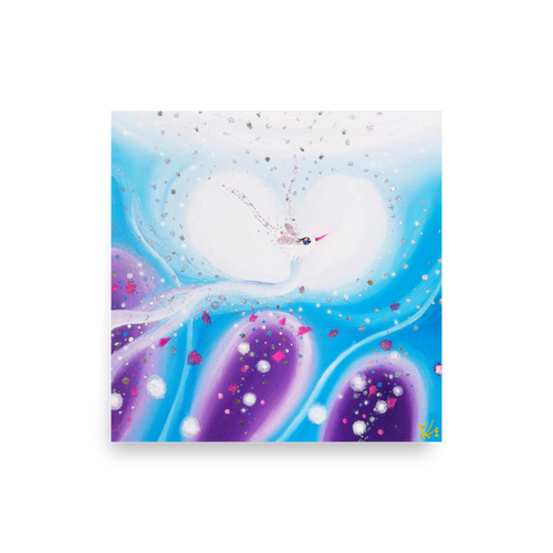 Bird of the Soul #15-1 - Energy Art by Jisu Han - Unframed Paper Print