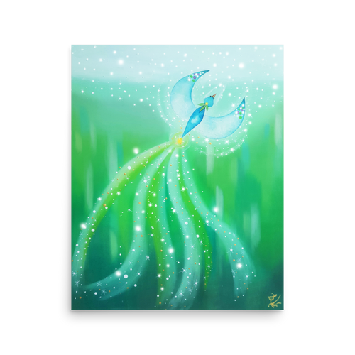 Bird of the Soul #21 - Energy Art by Jisu Han - Unframed Paper Print