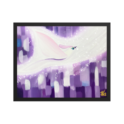 Bird of the Soul  #8 - Energy Art by Jisu Han - Framed Paper Print