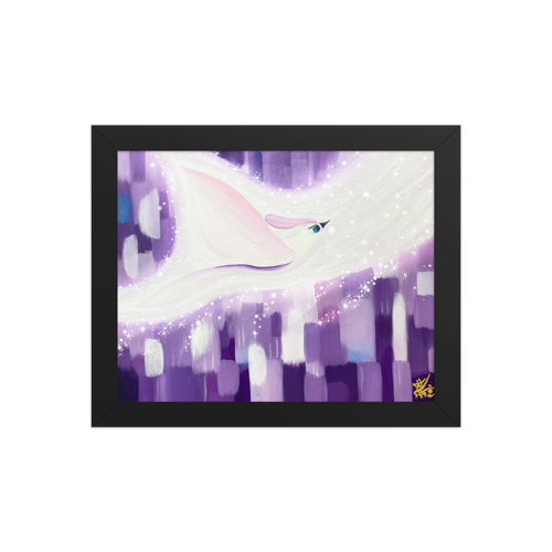 Bird of the Soul  #8 - Energy Art by Jisu Han - Framed Paper Print