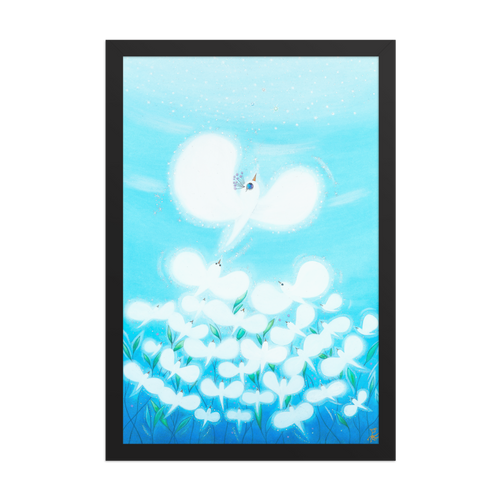 Bird of the Soul  #13-2 - Energy Art by Jisu Han - Framed Paper Print