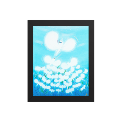 Bird of the Soul  #13-2 - Energy Art by Jisu Han - Framed Paper Print