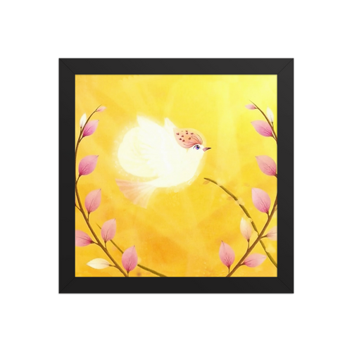 Bird of the Soul  #27 - Energy Art by Jisu Han - Framed Paper Print