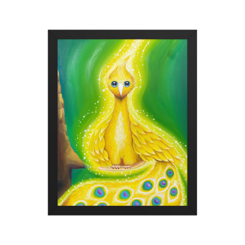 Bird of the Soul  #30 - Energy Art by Jisu Han - Framed Paper Print