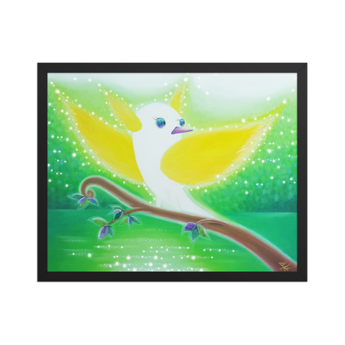 Bird of the Soul #11 - Energy Art by Jisu Han - Framed Paper Print