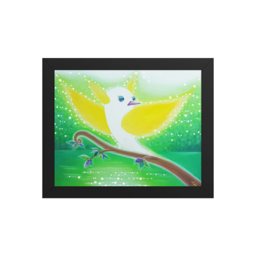 Bird of the Soul #11 - Energy Art by Jisu Han - Framed Paper Print